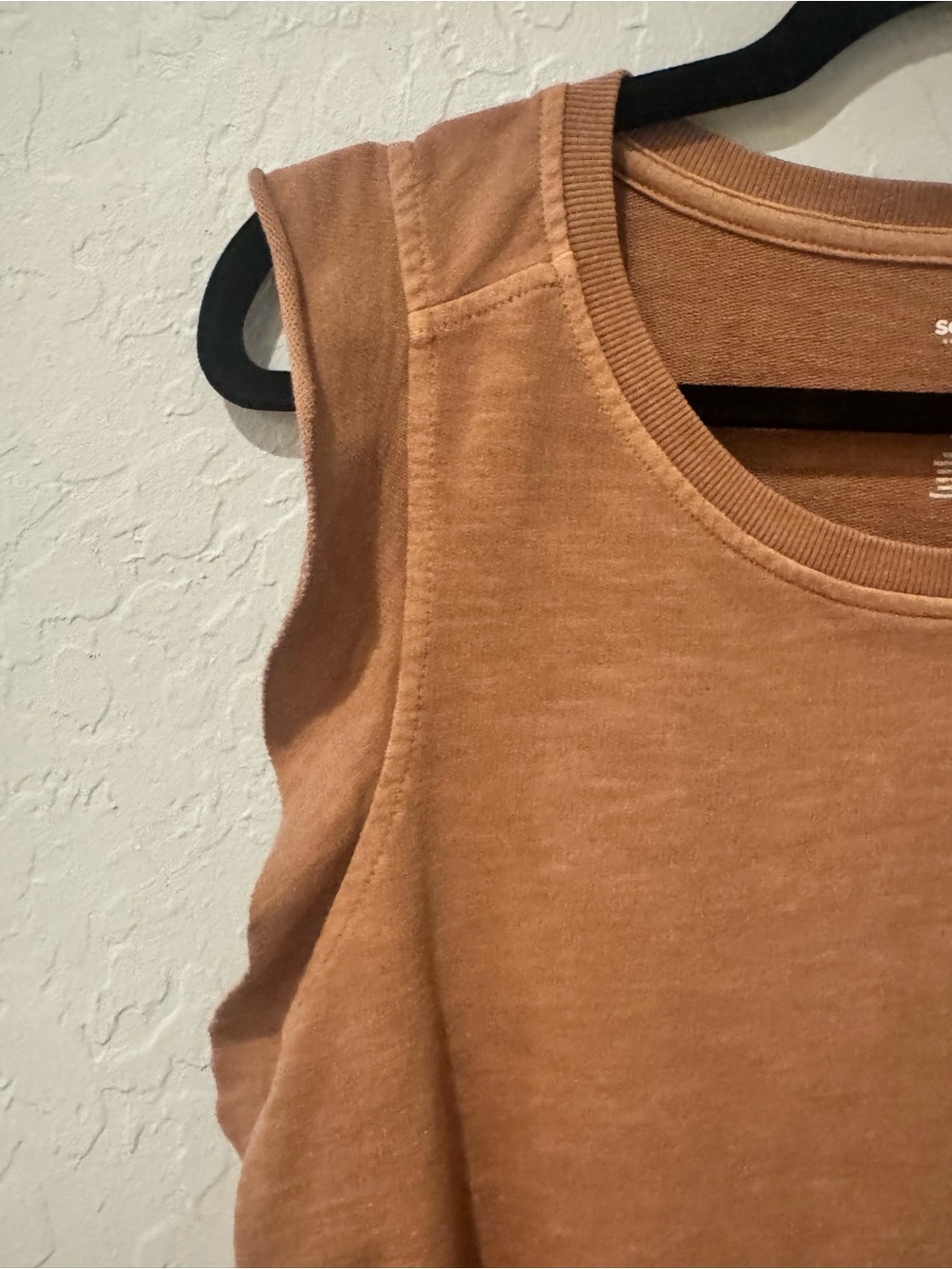 Sonoma Rust Brown Ruffle Sleeve Tank Top - Picture 4 of 5